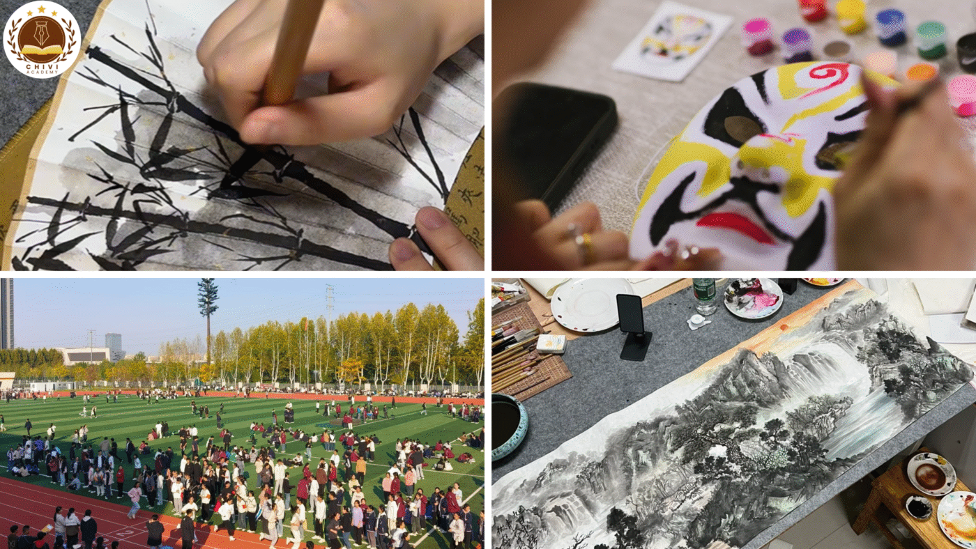 Vẽ quạt - Tranh Trung Quốc - Hội thao vui nhộn - Vẽ mặt nạ