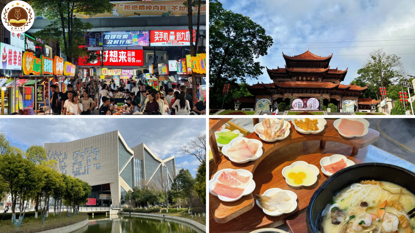 Chợ đêm Huyền Đàn - Năm viện một trung tâm - Món bún qua cầu