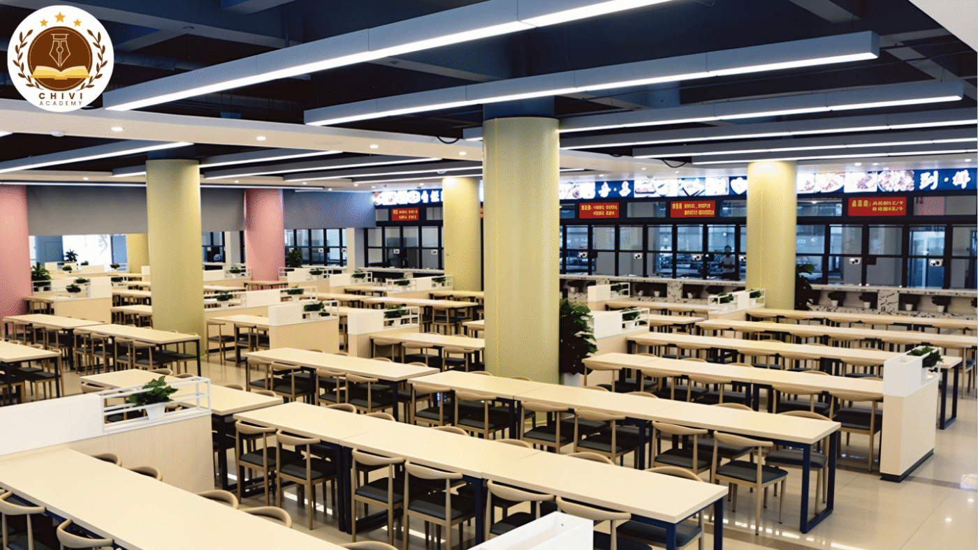 Nhà ăn của Học viện Nghề Công nghiệp Văn hóa Tứ Xuyên