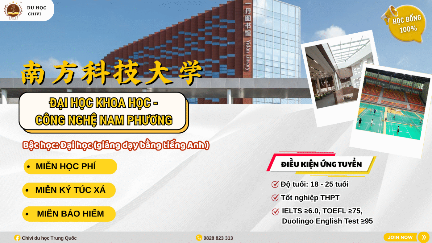 Chương trình học bổng hệ Đại học tại Đại học Khoa học Công nghệ Nam Phương