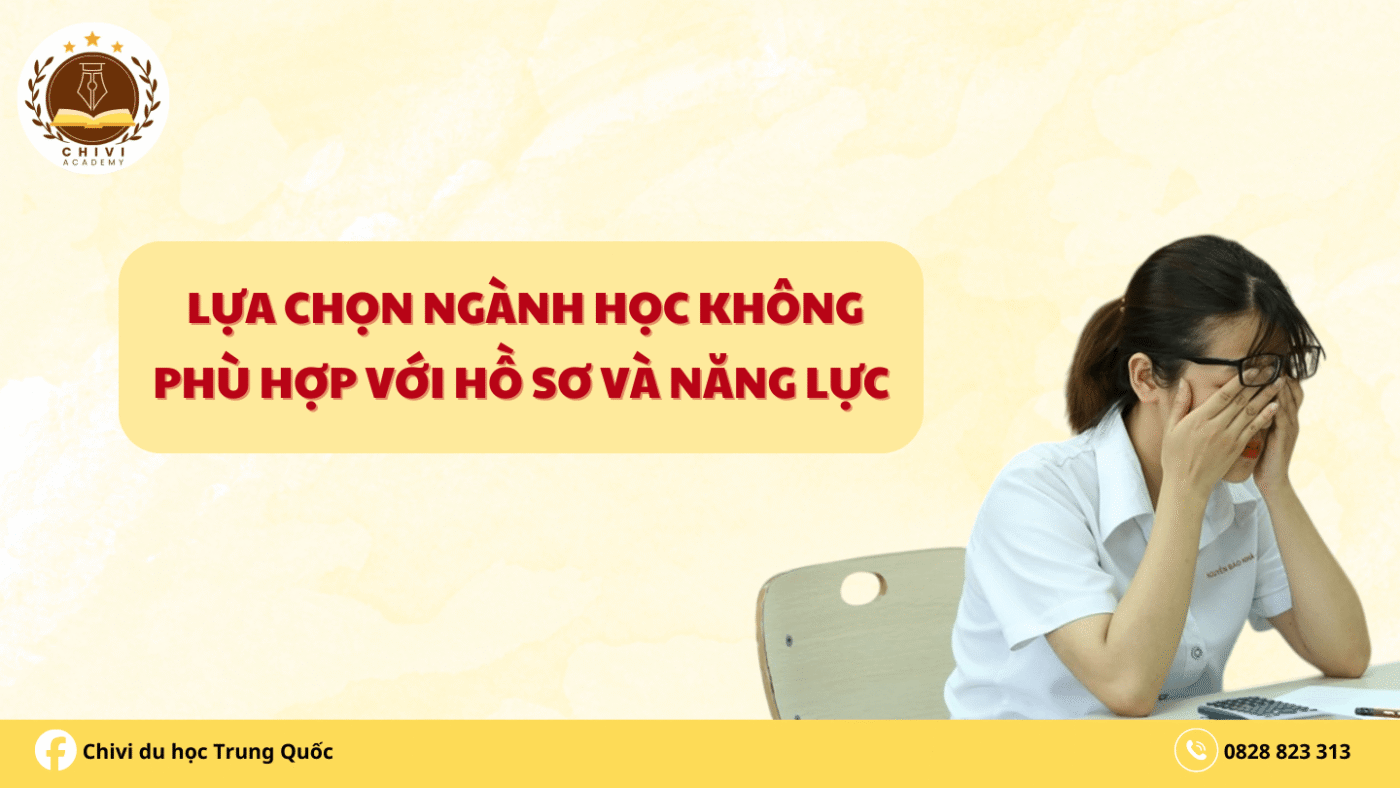 Lựa chọn ngành học không phù hợp với hồ sơ và năng lực