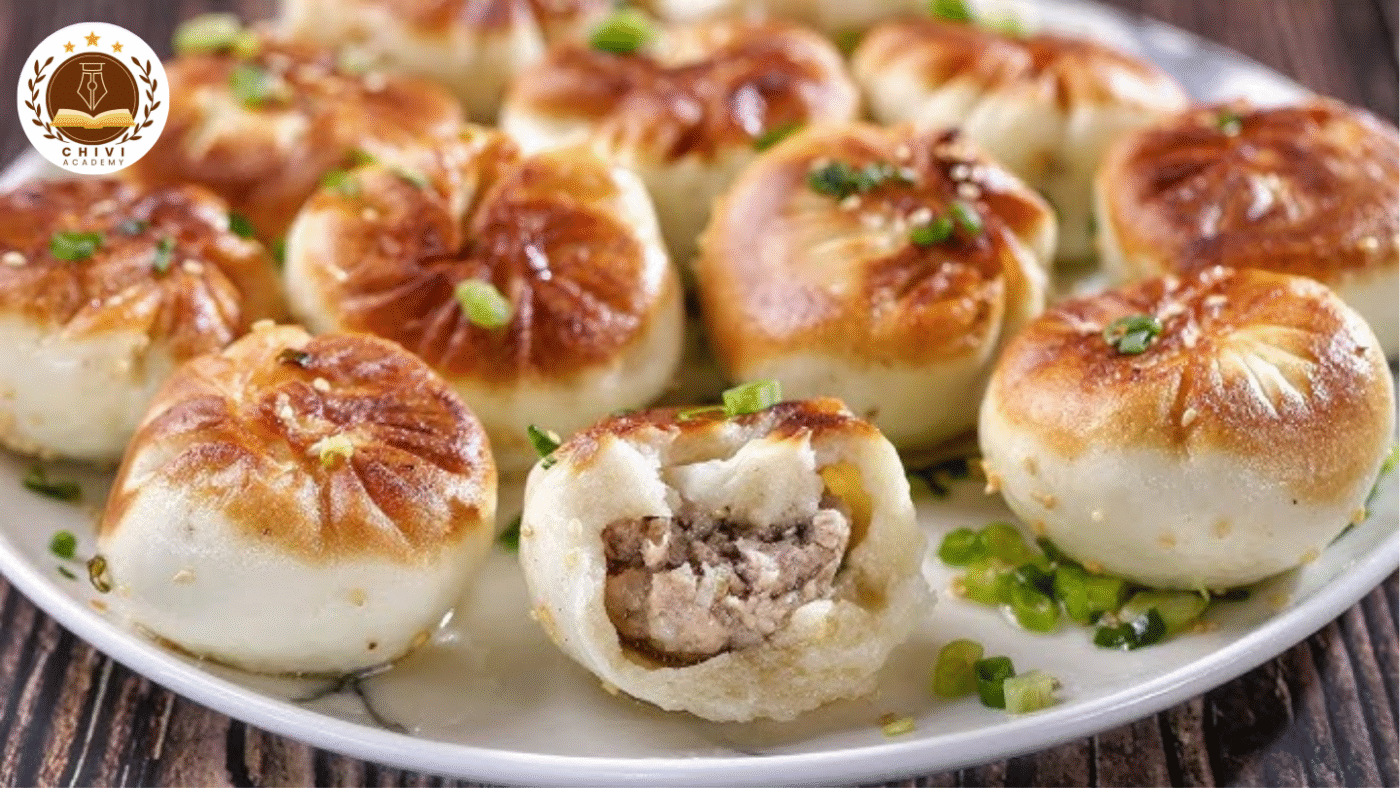 Bánh bao chiên - Sheng Jian Bao (生煎包)
