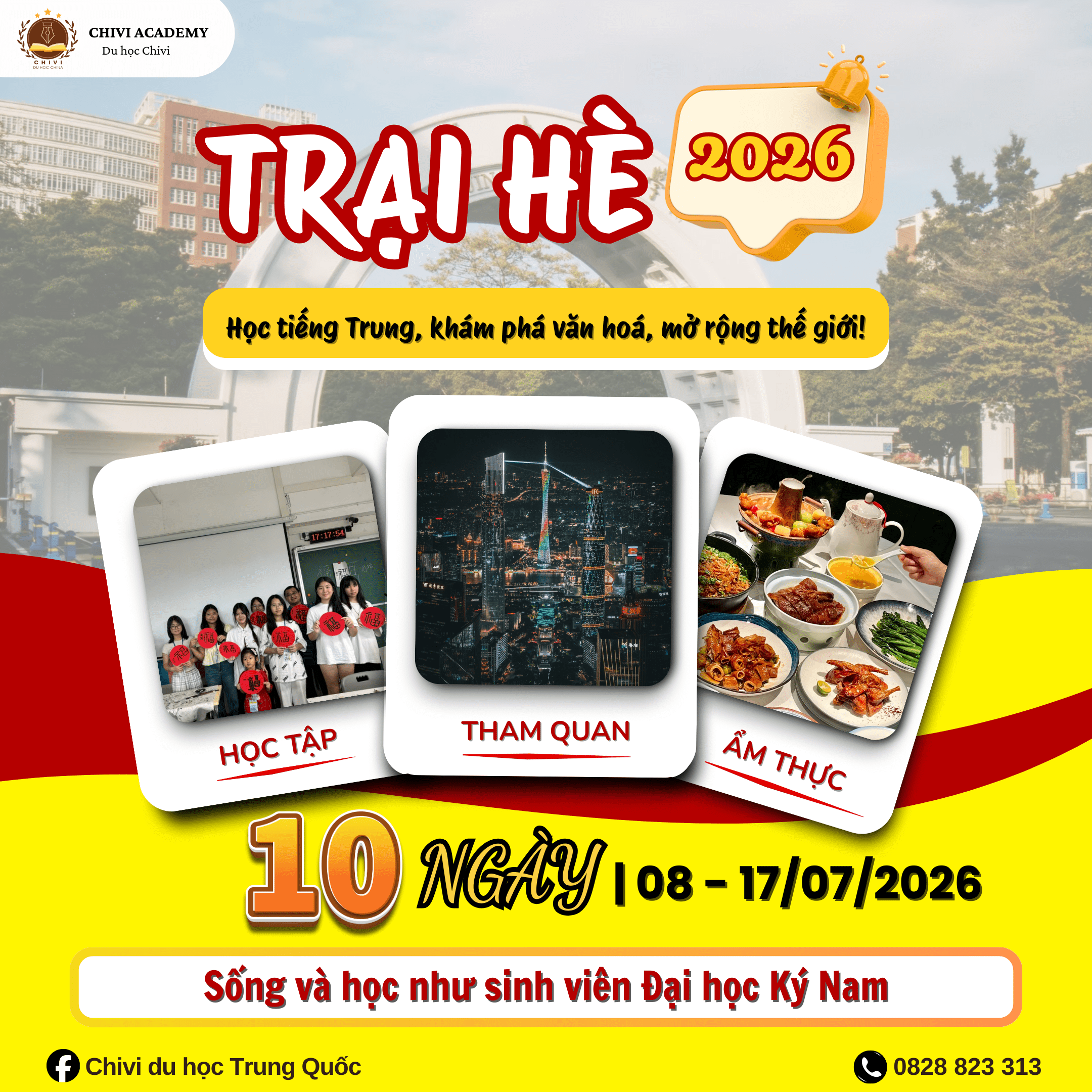 KHỞI ĐỘNG TRẠI HÈ KÝ NAM 2026: 10 NGÀY HỌC TẬP – THAM QUAN – TRẢI NGHIỆM VĂN HÓA TRUNG HOA