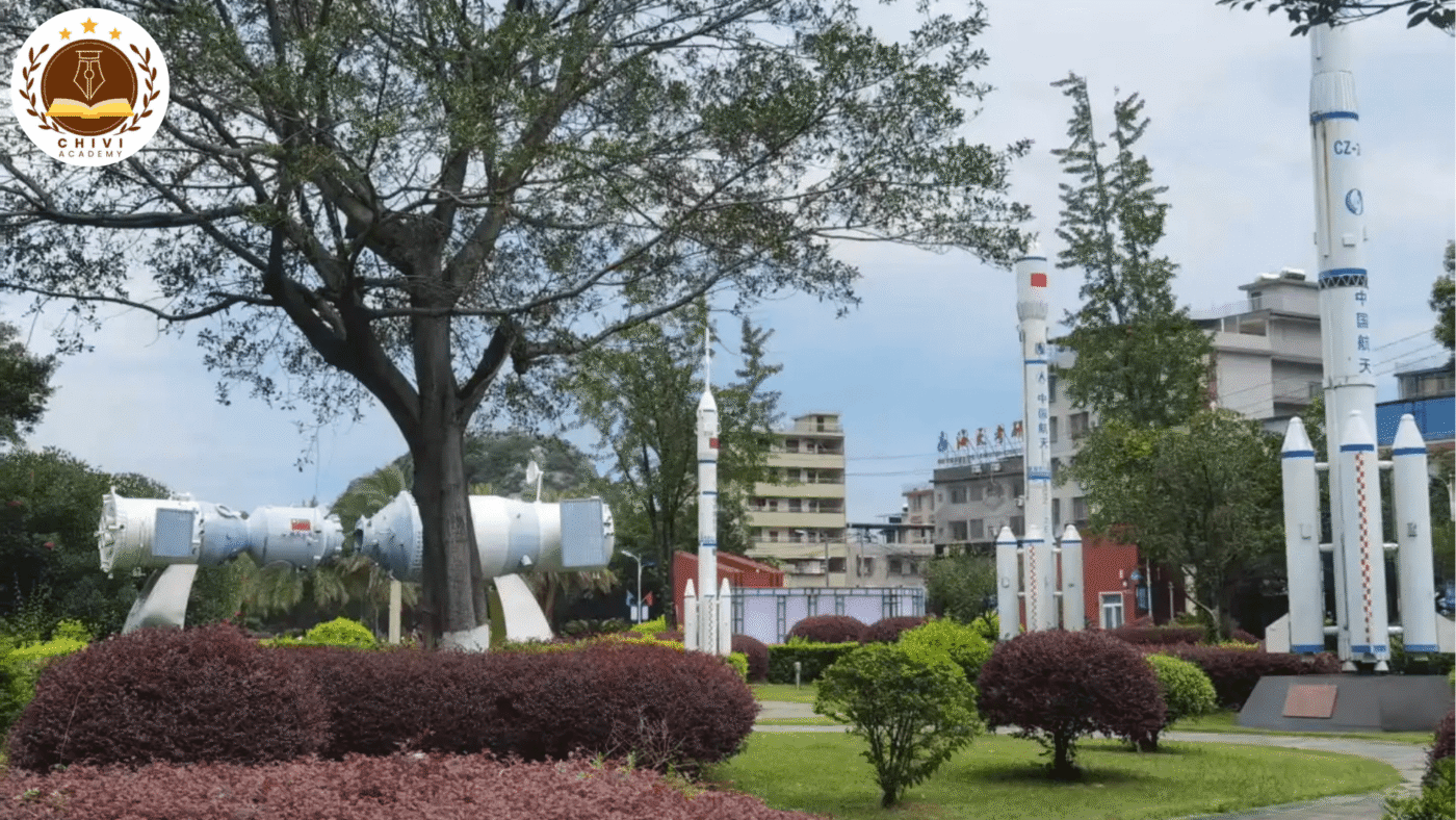 Khuôn viên Học viện công nghiệp Hàng không Vũ trụ Quế Lâm
