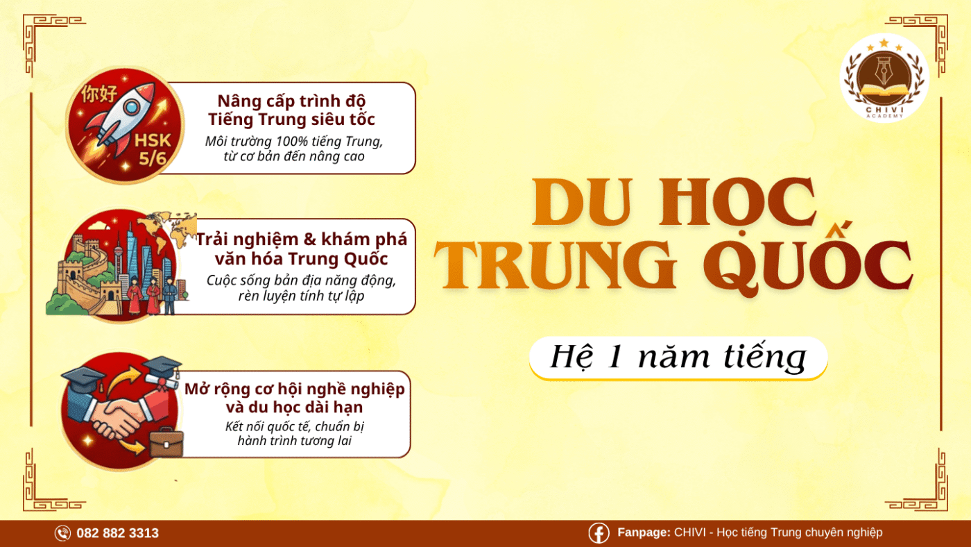 Du học Trung Quốc hệ 1 năm tiếng