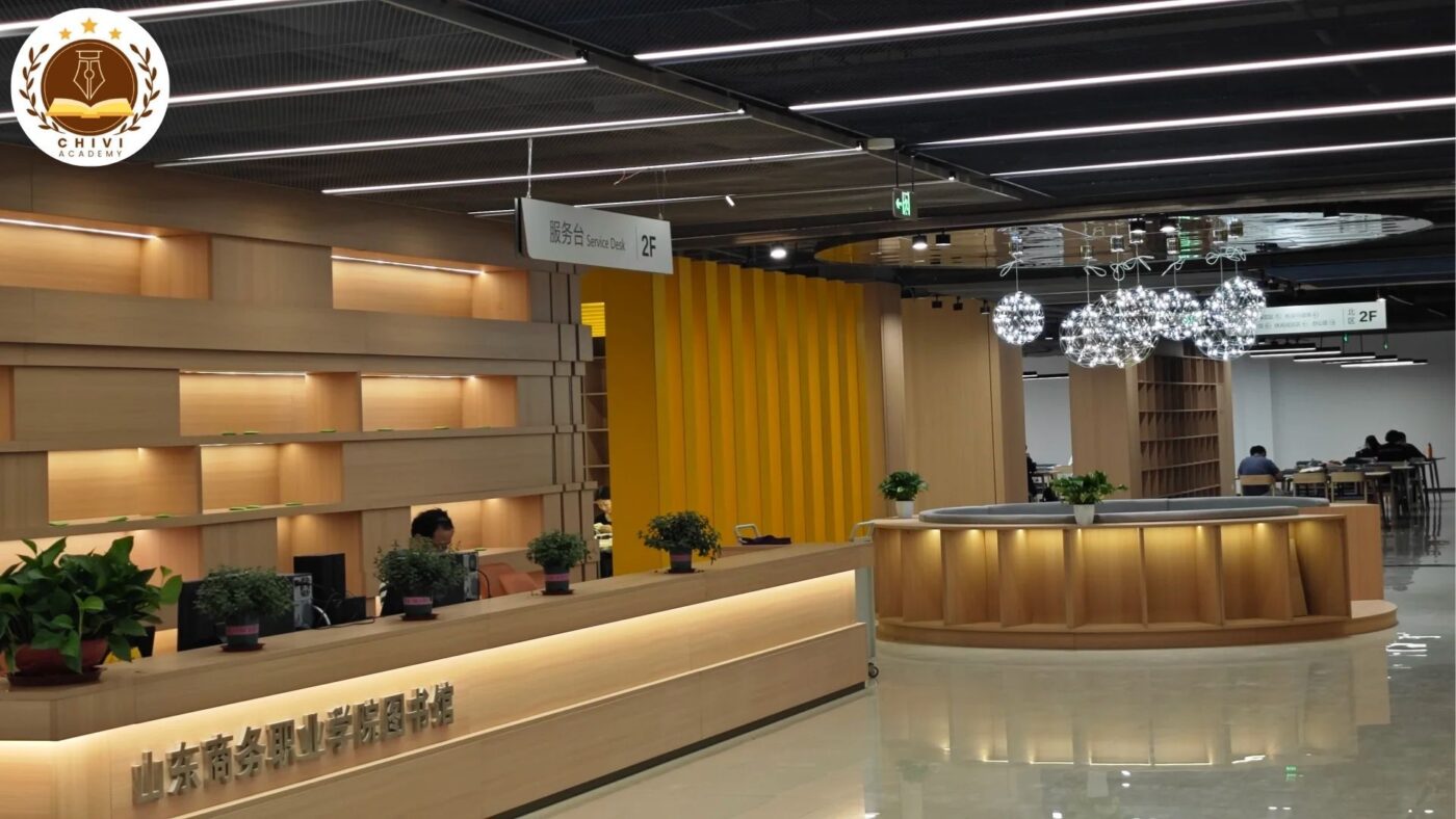 Thư viện tại Học viện nghề Thương mại Sơn Đông