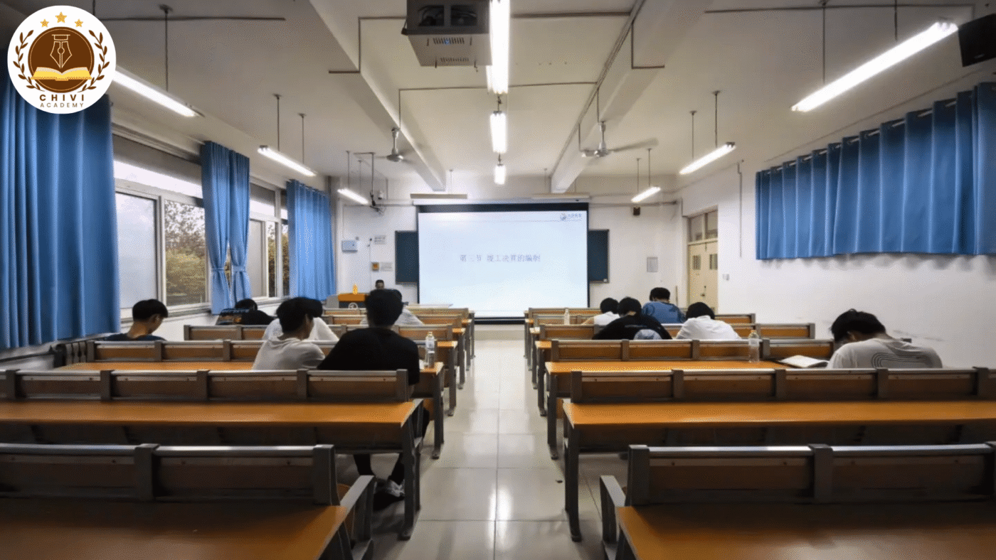Lớp học tại Học viện KT nghề Yên Đài