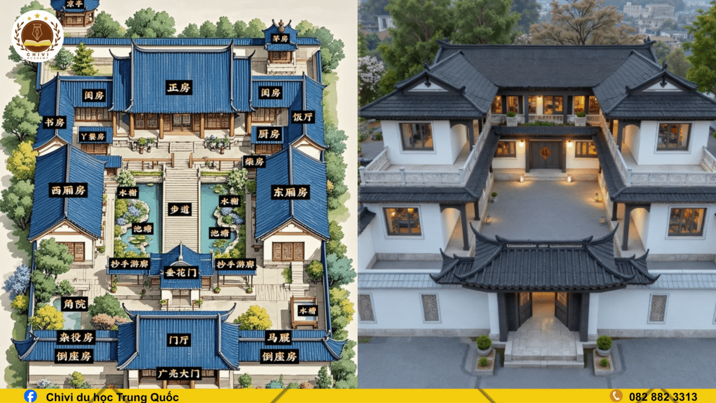 Kiến trúc Tứ Hợp Viện Bắc Kinh với bố cục sân trong truyền thống