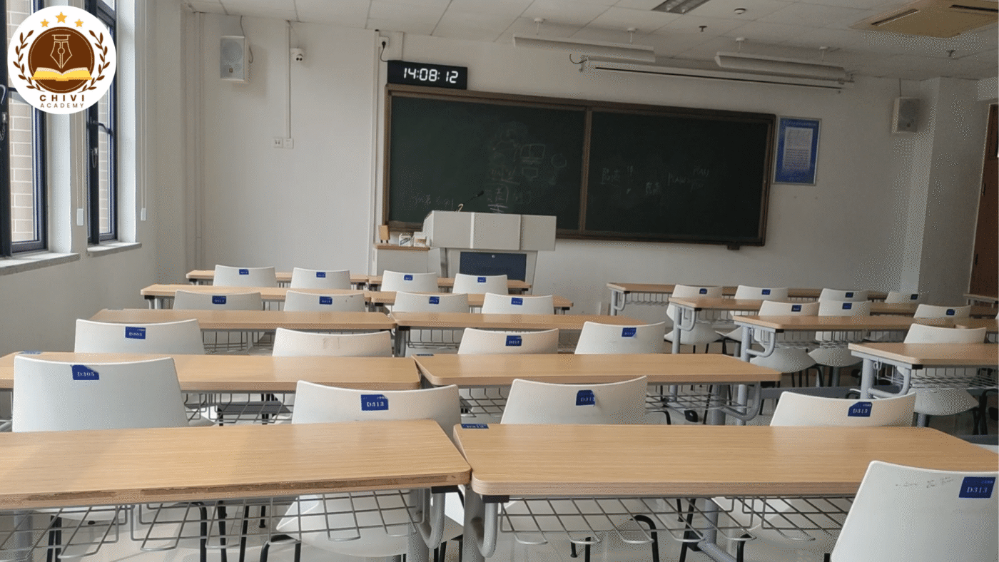Lớp học tại Đại học Công nghiệp Chiết Giang