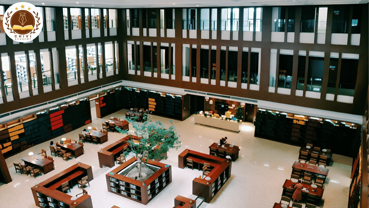 Thư viện tại Đại học Điện lực Thượng Hải