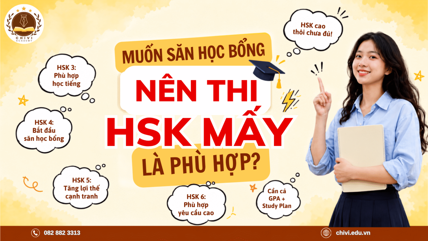 MUỐN SĂN HỌC BỔNG DU HỌC TRUNG QUỐC, NÊN THI HSK MẤY LÀ PHÙ HỢP?